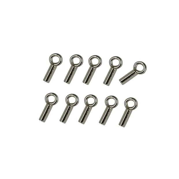 Tubes with eyelet 4.5mm, silver (28 pcs./ PU) | wholesaler gems & healing stones