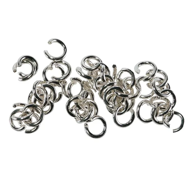 Open jump ring 06mm, silver (36 pcs./ PU) | wholesaler gems & healing stones