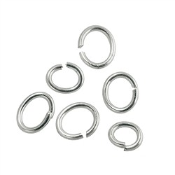 1905313201 Biegeringe oval 04 x 06mm, Silber (50 St./VE) | Edelsteine, Heilsteine & Schmuck