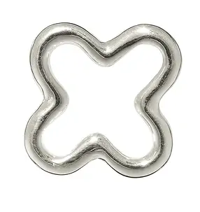 Closed jump ring cross 22mm, silver (2 pcs./ PU) | Marco Schreier