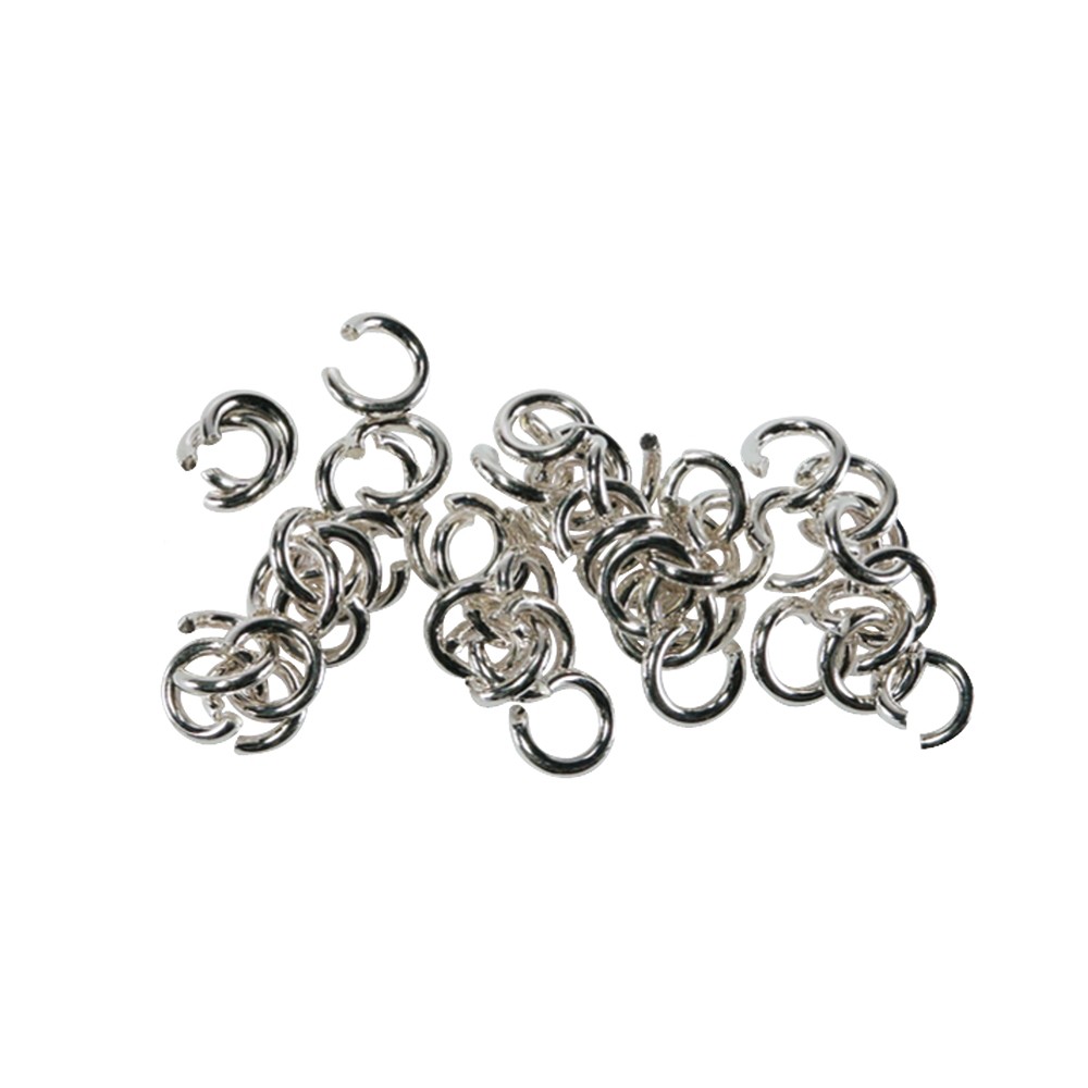 Open jump rings 06mm, silver (360 pcs./ PU) | wholesaler gems & healing stones