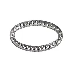 1905321185 Binderinge oval 18mm, Silber facettiert (6 St./VE) | Marco Schreier
