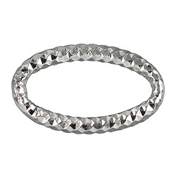 1905321295 Closed jump rings oval 29mm, silver faceted (4 pcs./ PU) | Marco Schreier