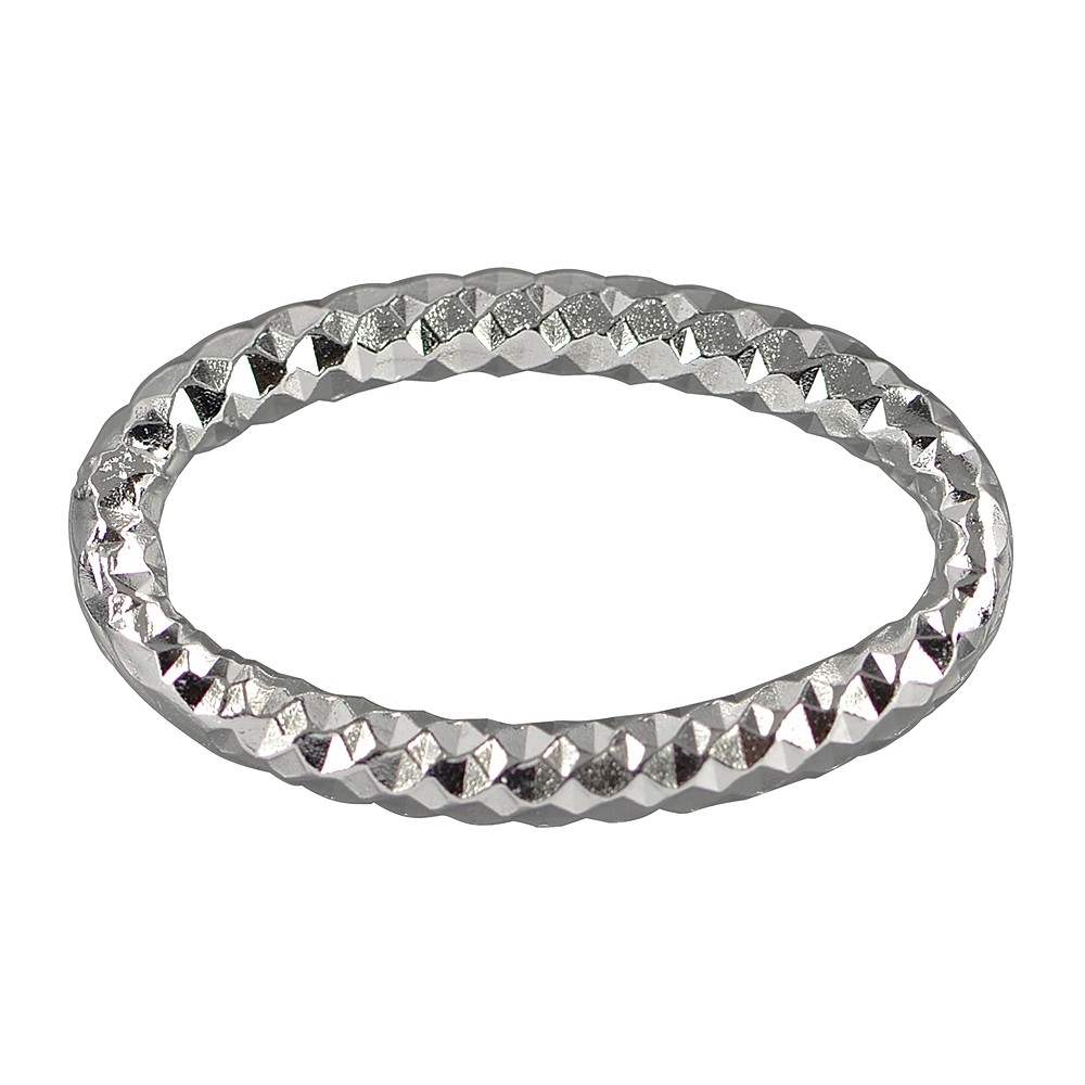Anelli di legatura ovali 29 mm, argento sfaccettato (4 pz./ UC) | Marco Schreier