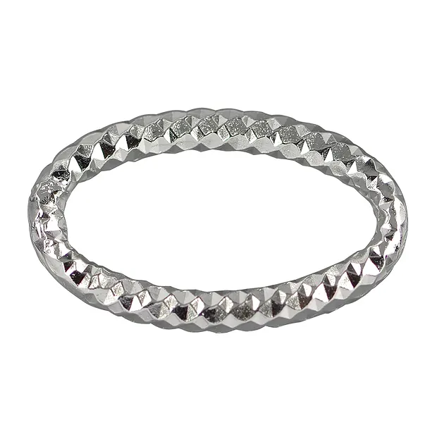 Binderinge oval 29mm, Silber facettiert (4 St./VE) | Marco Schreier