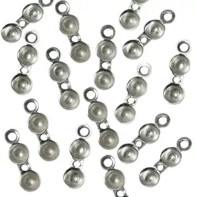 Klappkapseln mit Fadenloch 4mm, Silber (200 St./VE) | Marco Schreier