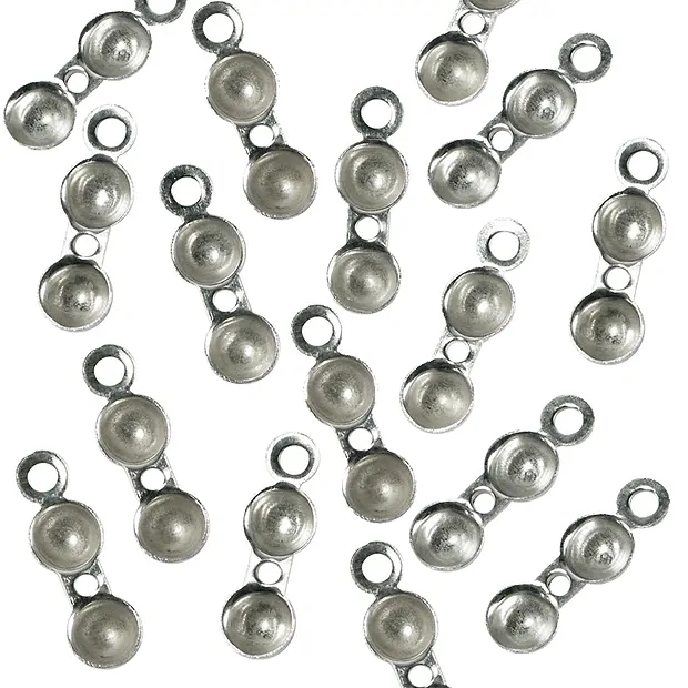 Cápsulas articuladas con orificio roscado de 4 mm, plata (200 uds./VE) | Marco Schreier