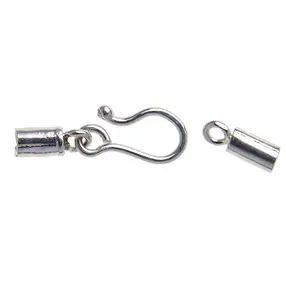 Hook for 1.5mm tapes, silver (3 pcs./ PU) | wholesaler gems & healing stones