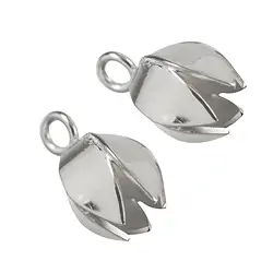 1905365181 Tappo finale "tulipano" 18 mm, argento (2 pz./ UC) | Marco Schreier