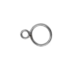 1905381081 Double eyelet 08mm, silver (12 pcs./ PU) | wholesaler gems & healing stones