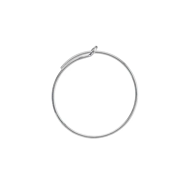 Creole 16mm, silver (6 pcs./ PU) | wholesaler gems, healing stones & jewelry