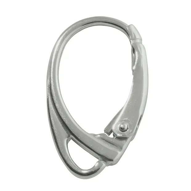 Brisure à clapet avec anneaux 18mm, argent (6 pcs/Unité) | Marco Schreier