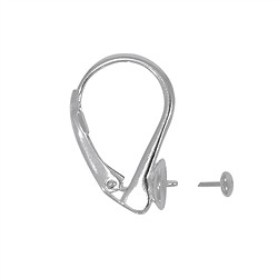 1905510111 Klappbrisur mit Halbschale 18mm, Silber (2 St./VE) | Marco Schreier