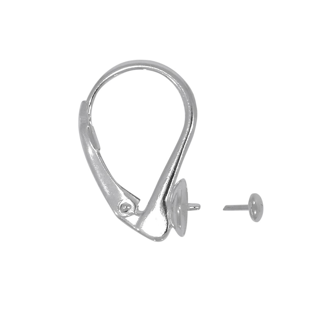 Perno a cerniera con mezza conchiglia 18 mm, argento (2 pz./ UC) | Marco Schreier