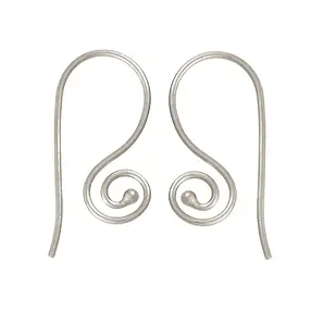 Ear Hook spiral outside 26mm, silver (6 pcs./ PU)  | Marco Schreier