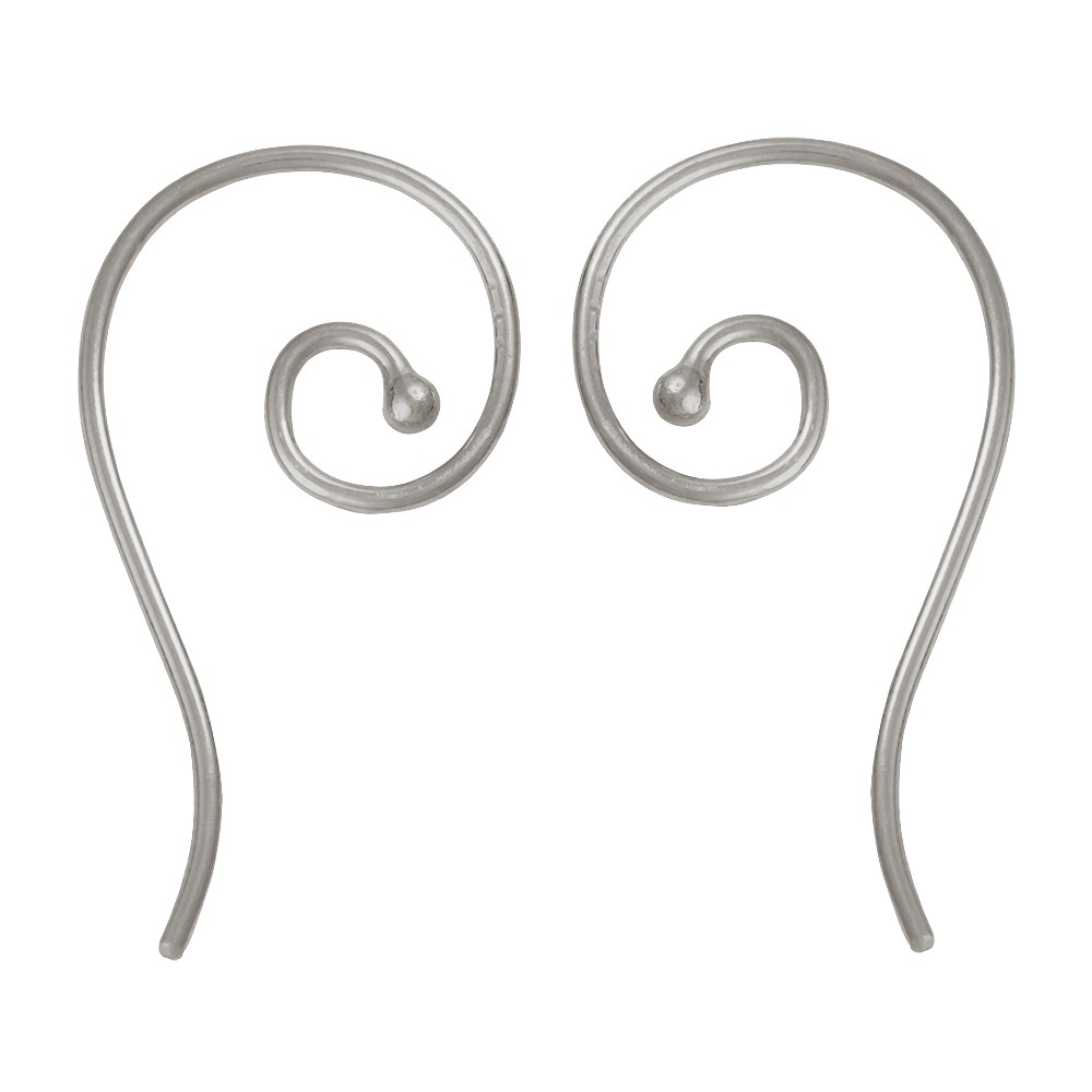 Ohrhaken Spirale innen 26mm, Silber (6 St./VE) | Marco Schreier