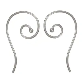 Ear Hook spiral inside 26mm, silver (6 pcs./ PU) | Marco Schreier