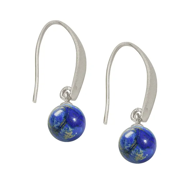 Boucles d'oreillles avec crochet, face sablée 25mm, mat (2 pcs/UC) | Marco Schreier