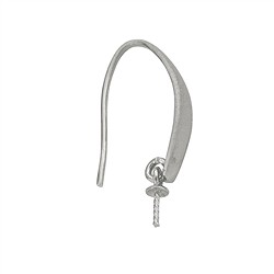 1905512052 Boucles d'oreillles avec crochet, face sablée 25mm, mat (2 pcs/UC) | Marco Schreier