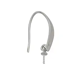 1905512052 Boucles d'oreillles avec crochet, face sablée 25mm, mat (2 pcs/UC) | Marco Schreier