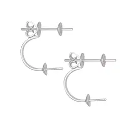 1905513011 Clous d'oreilles Perle flottante "2 en 1" Argent (2 pcs/Unité) | Marco Schreier