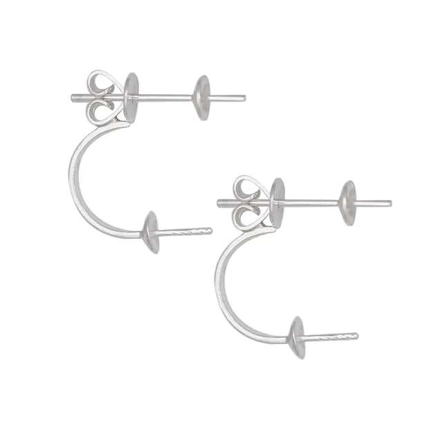 Earstuds floating pearl "2 in 1" silver (2 pcs./ PU) | Marco Schreier