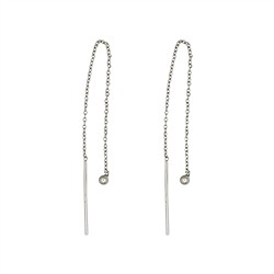 1905513041 Catena da infilare con pallina per gioielli per orecchie, rodiata (4 pz./ UC) | Marco Schreier