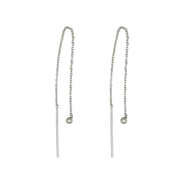 Einfädel-Kettchen mit Kugel für Ohrschmuck, rhodiniert (4 St./VE) | Marco Schreier