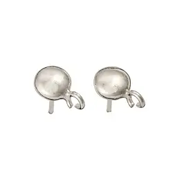 1905522061 Earstuds with eyelet "Lense" 6mm, silver (6 pcs./ PU) | Marco Schreier