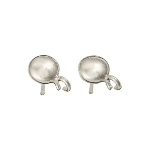 Ohrstecker mit Öse "Linse" 6mm, Silber (6 St./VE) | Marco Schreier