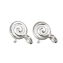 1905523041 Perno auricolare con occhiello "Spirale" 6 mm, argento (4 pz./ UC) | Marco Schreier