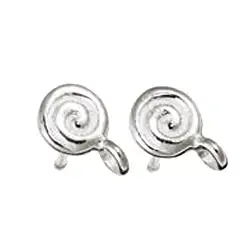 1905523041 Ohrstecker mit Öse "Spirale" 6mm, Silber (4 St./VE) | Marco Schreier