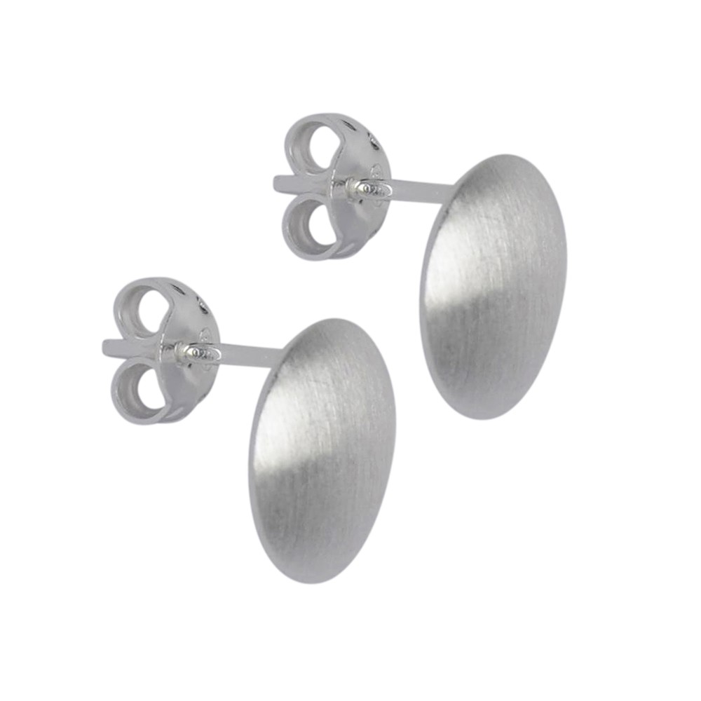 Earstuds with eyelet "curved Slabs" 11mm, silver matt (2 pcs./ PU) | Marco Schreier