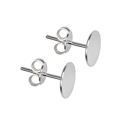 1905525011 Clous d'oreilles avec Plaques à coller, argent (6 pcs/UC) | Marco Schreier
