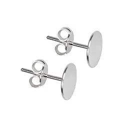 1905525011 Ohrstecker mit Platte zum Aufkleben, Silber (6 St./VE) | Marco Schreier