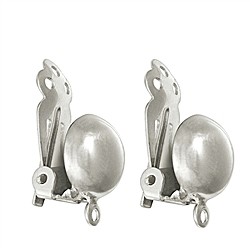1905530061 Clip d'oreille demi-boule 10mm, argent (2 pcs/UC) | Marco Schreier