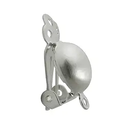 1905530062 Clip d'oreille demi-boule 10mm, argent mat (2 pcs/UC) | Marco Schreier