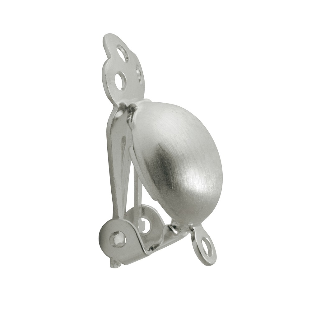 Ohrclip Halbkugel 10mm, Silber matt (2 St./VE) | Marco Schreier