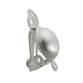 Ohrclip Halbkugel 10mm, Silber matt (2 St./VE) | Marco Schreier