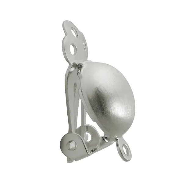 Ohrclip Halbkugel 10mm, Silber matt (2 St./VE) | Marco Schreier