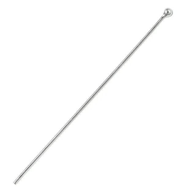 Pin with ball 0.5 x 50mm, silver (200 pcs./ PU) | gems, healing stones & jewelry