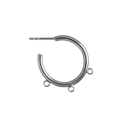 1905562181 Boucles d&#x27;oreilles Cr&#xE9;ole avec 3 anneaux 18mm, argent (6 pcs/UC) | Marco Schreier