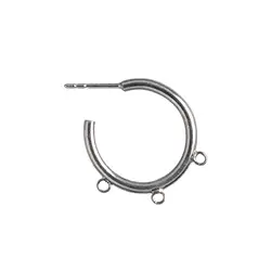 1905562181 Ohrschmuckteil Creole mit 3 Ösen 18mm, Silber (6 St./VE) | Marco Schreier