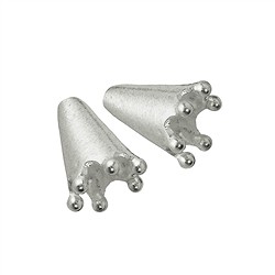 1905575052 Topes "corona" 15mm, plata mate (2 uds./paquete) | Marco Schreier