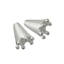 1905575052 Endkappe "Krone" 15mm, Silber matt (2 St./VE) | Edelsteine, Heilsteine & Schmuck