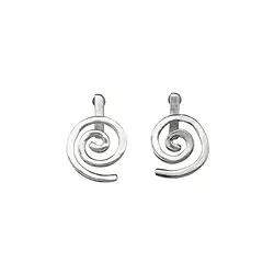 1905590011 Earstuds "Spiral" silver, for 15mm donut | wholesaler gems & healing stones