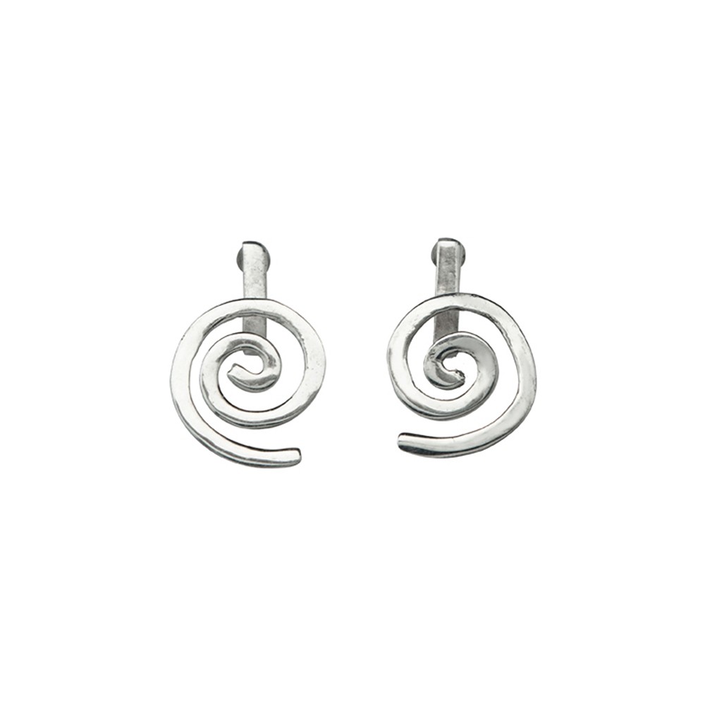 Earstuds "Spiral" silver, for 15mm donut | wholesaler gems & healing stones
