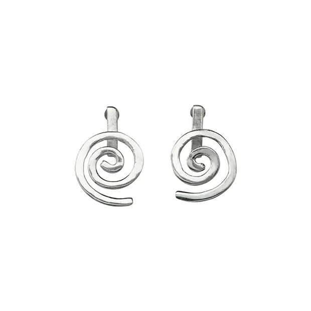 Earstuds "Spiral" silver, for 15mm donut | wholesaler gems & healing stones