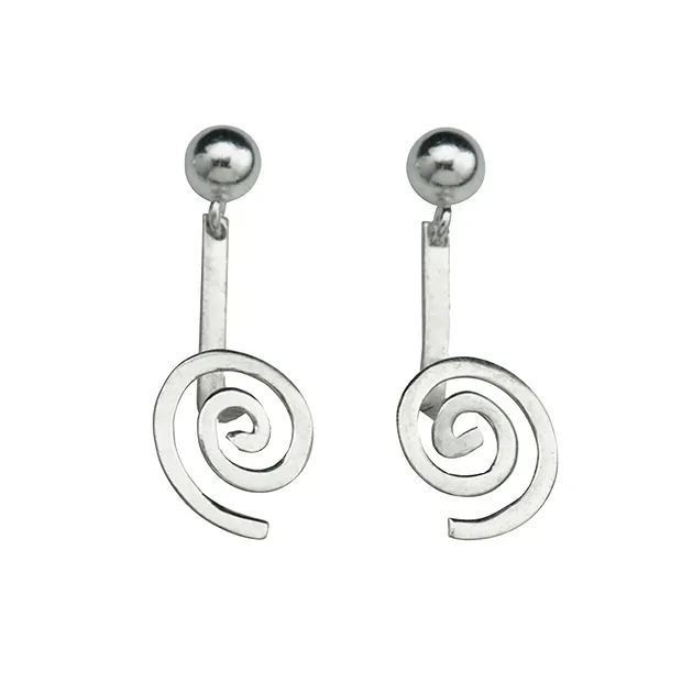 Boucles d'oreilles "Spirale" argent, pour donut de 15mm | Marco Schreier