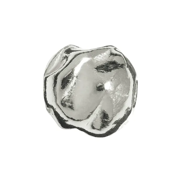 Sfera martellata 4 mm, argento (52 pz./ UC) | grossista gemme e pietre curative